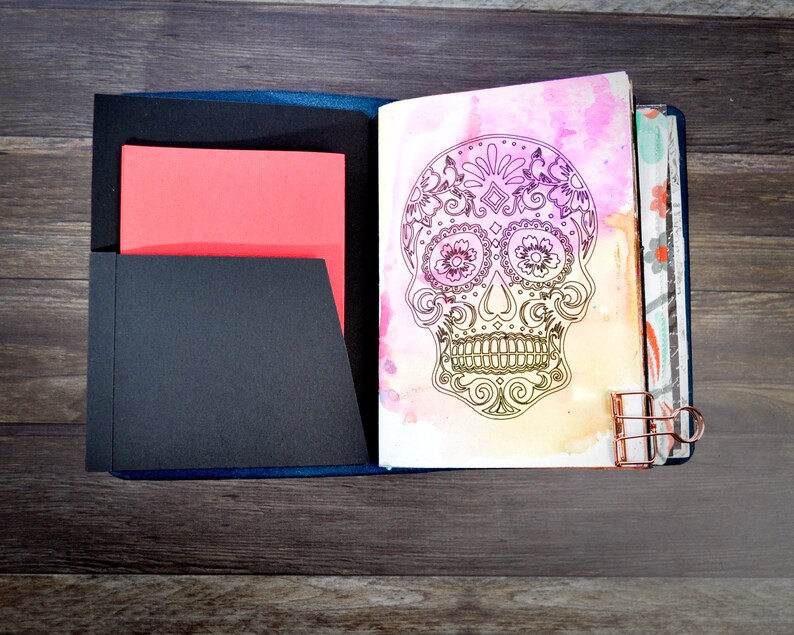 Noteobook Folder Travelers Notebook Folder 2 Pocket Folder Etsy