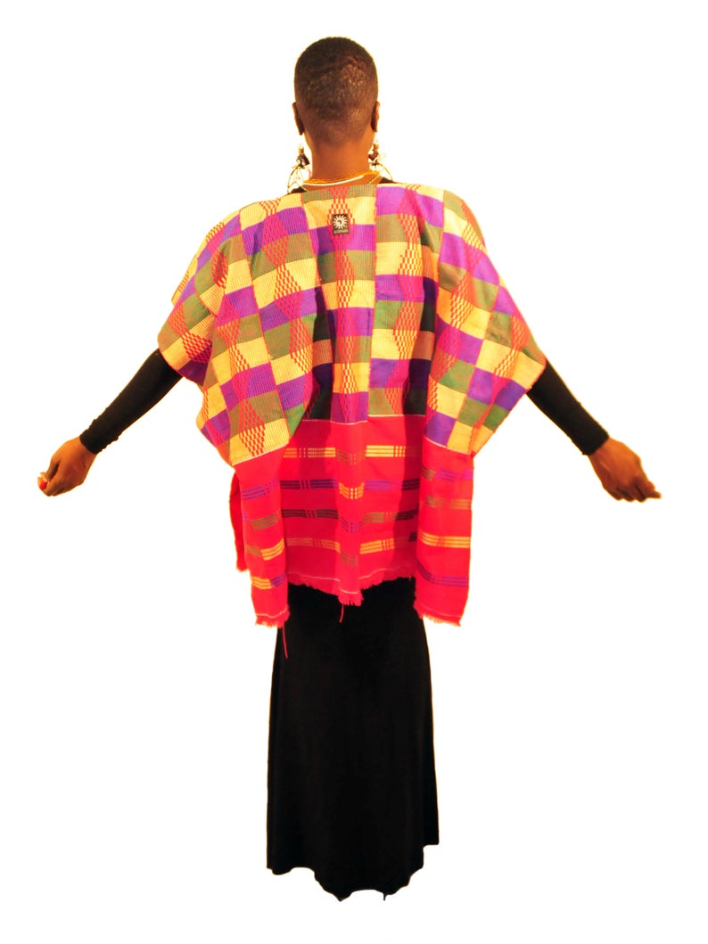 ALKEBU-LAN Kente Cloth Poncho