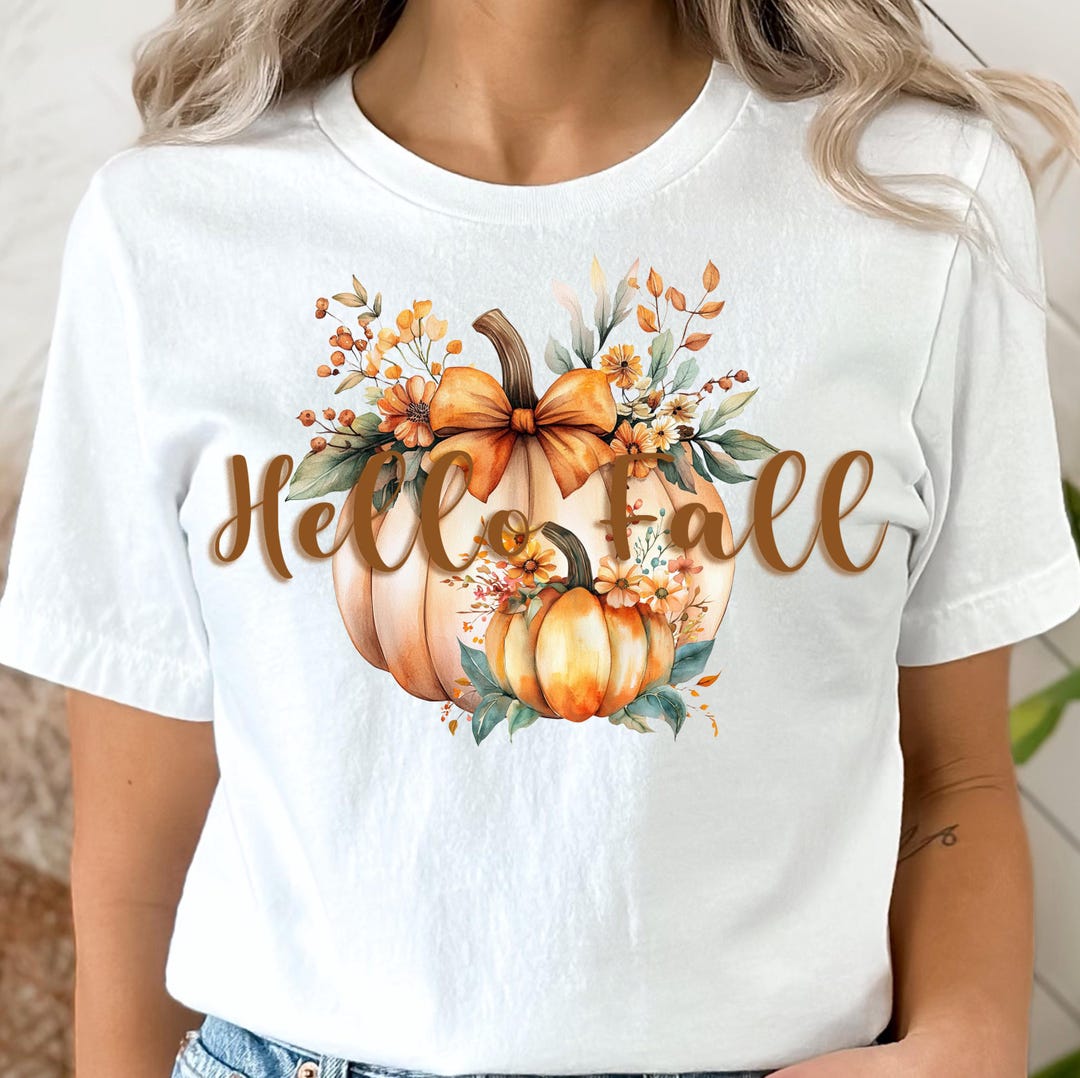 Hello Fall Sublimation Design Fall SVG Fall PNG T-shirt Svg Sweatshirt ...