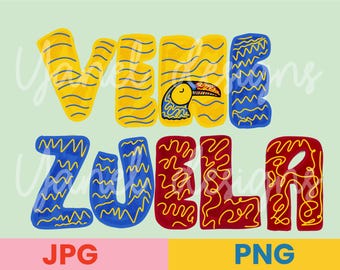 May include: A vibrant digital artwork displaying the word "VENEZUELA" in a playful, colourful font. The letters are yellow, blue, and red, with a toucan illustration. The bottom has "JPG" and "PNG" text.
