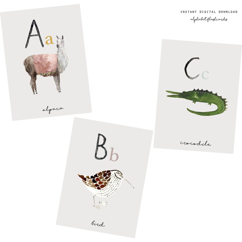 A6 Alphabet Playing cards, Printable Flashcards, Printable ABC Playing cards , Nursery Decor, Watercolor Animal Alphabet, Watercolor, Printable Flashcards photograph regarding Abc Cards Printable named A6 Alphabet Playing cards, Printable Flashcards, Printable ABC Playing cards , Nursery Decor, Watercolor Animal Alphabet, Watercolor, Printable Flashcards