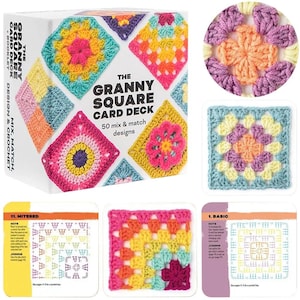 Lot de 50 cartes avec des motifs de mandala au crochet. Motifs de mandala au crochet