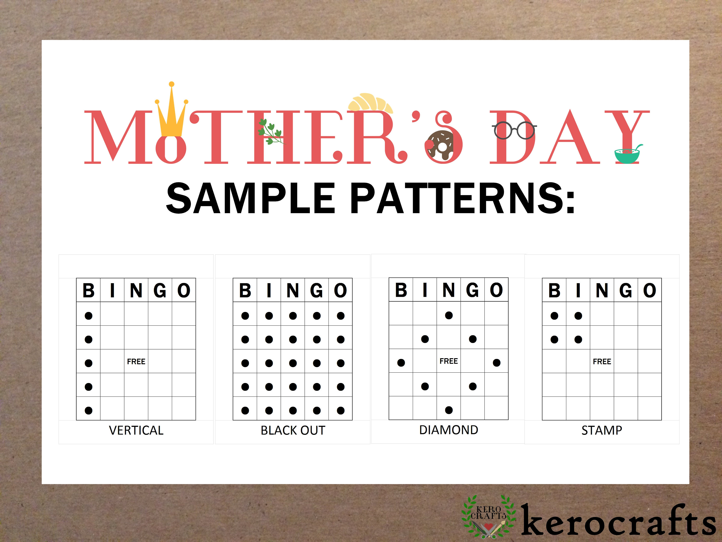 Mother's Day Bingo - 40 Cards - Etsy