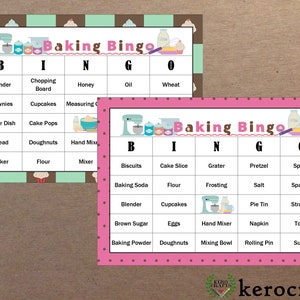 BAKING BINGO - 40 Cards