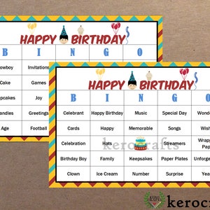 BIRTHDAY BOY BINGO - 40 Cards