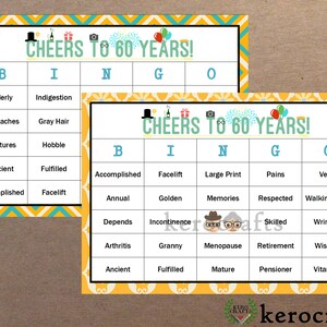 BINGO DEL 60° COMPLEANNO - 40 CARTE