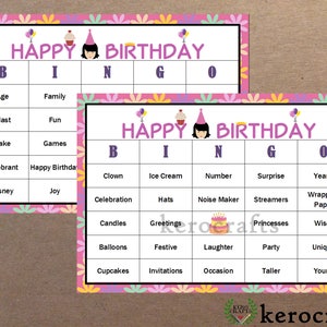 BIRTHDAY GIRL Bingo - 40 Cards