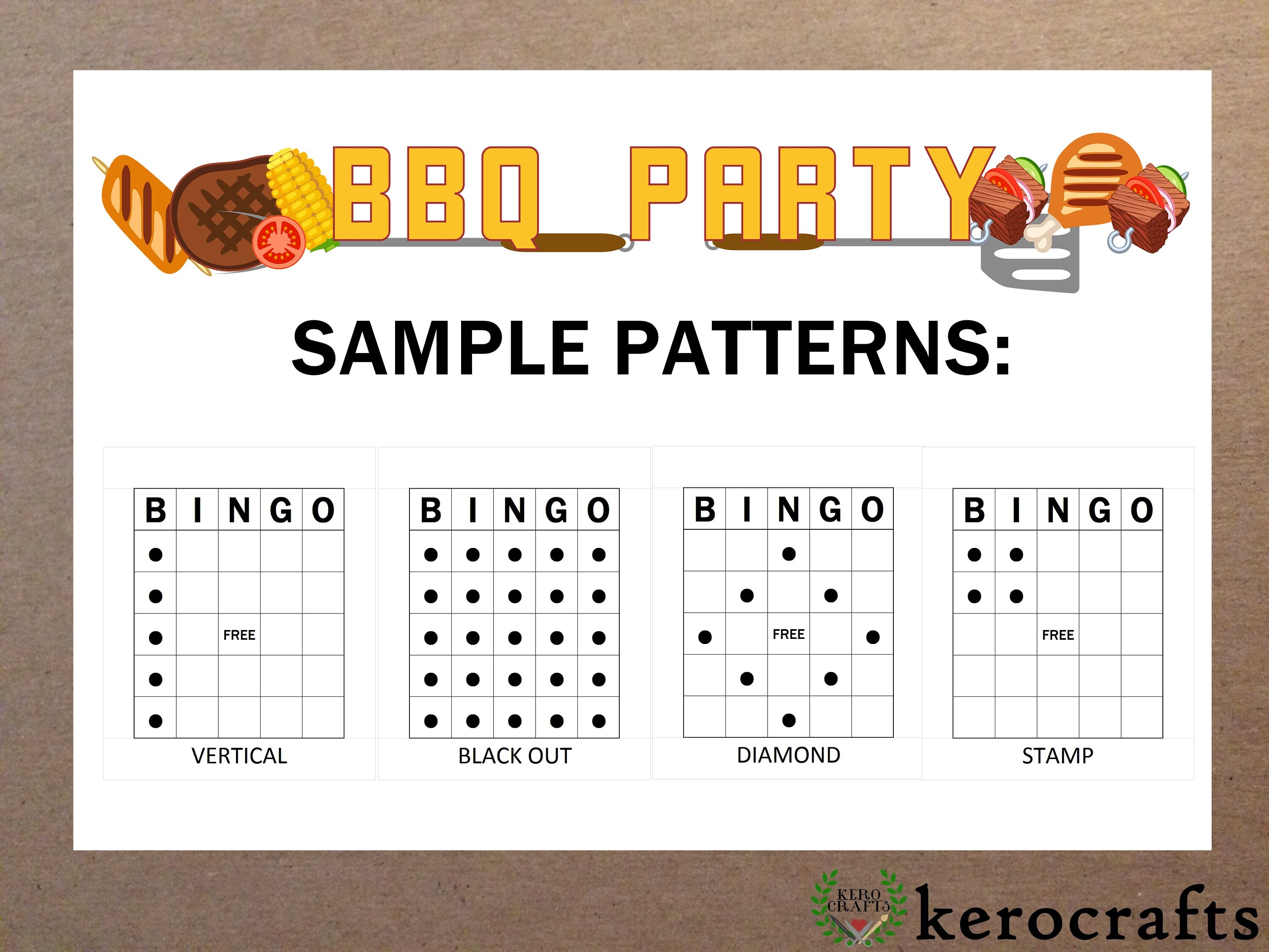 BBQ PARTY BINGO - 40 Cards - Etsy