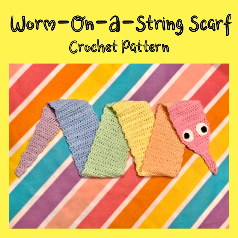 PATTERN ONLY Crochet Wormonastring Scarf Pattern Etsy