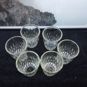 Set di 6 bicchieri, Set bicchieri di cristallo, bicchieri vintage 150 ml, Set 6 Bicchieri Drinkware 1970s bicchieri trasparenti, Made in USSR