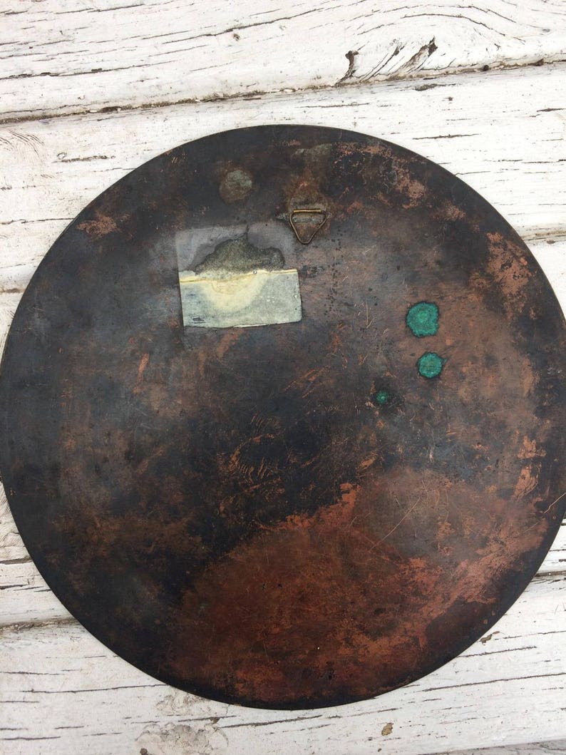 Antique Bronze Plate Wall Decor Black and Gold Vintage Metal Etsy Canada