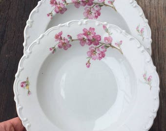 Ancient porcelain plate, Vintage plate 1940s, wedding plate, vintage cheby style, antique porcelain, Plate of Germany Factory Kahla,rare GDR