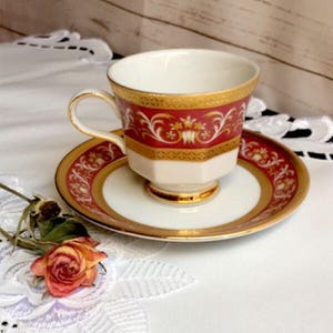 Ancient porcelain tea set, tensils of German porcelain factory Winterling Bavaria 1950y, Ancient cup, vintage dishes, exquisite porcelain