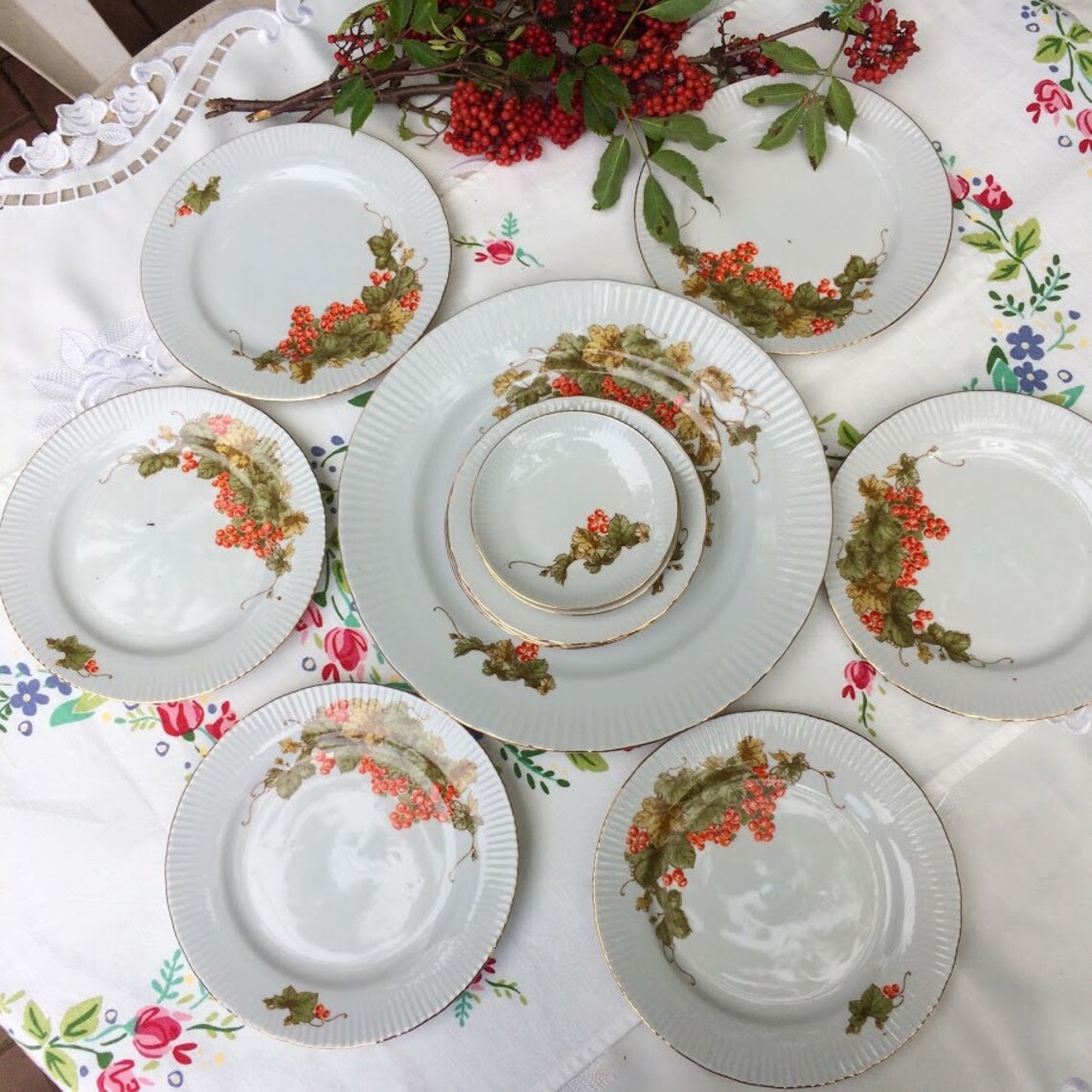 Porcelain Tableware Set Dishes of German Porcelain Factory Etsy