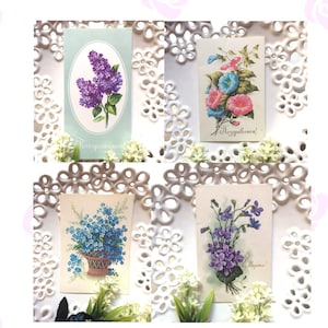 Convites de casamento Cartão postal vintage não utilizado, cartão de felicitações de casamento soviético flores, cartão postal romântico não utilizado impresso cartão de feliz aniversário da URSS