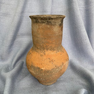 Primitive clay vase, clay pots, Rustic ceramic bowl, Traditional ceramic pitcher, wabi-sabi ceramic jug, ceramic potter Home decor interior image 3