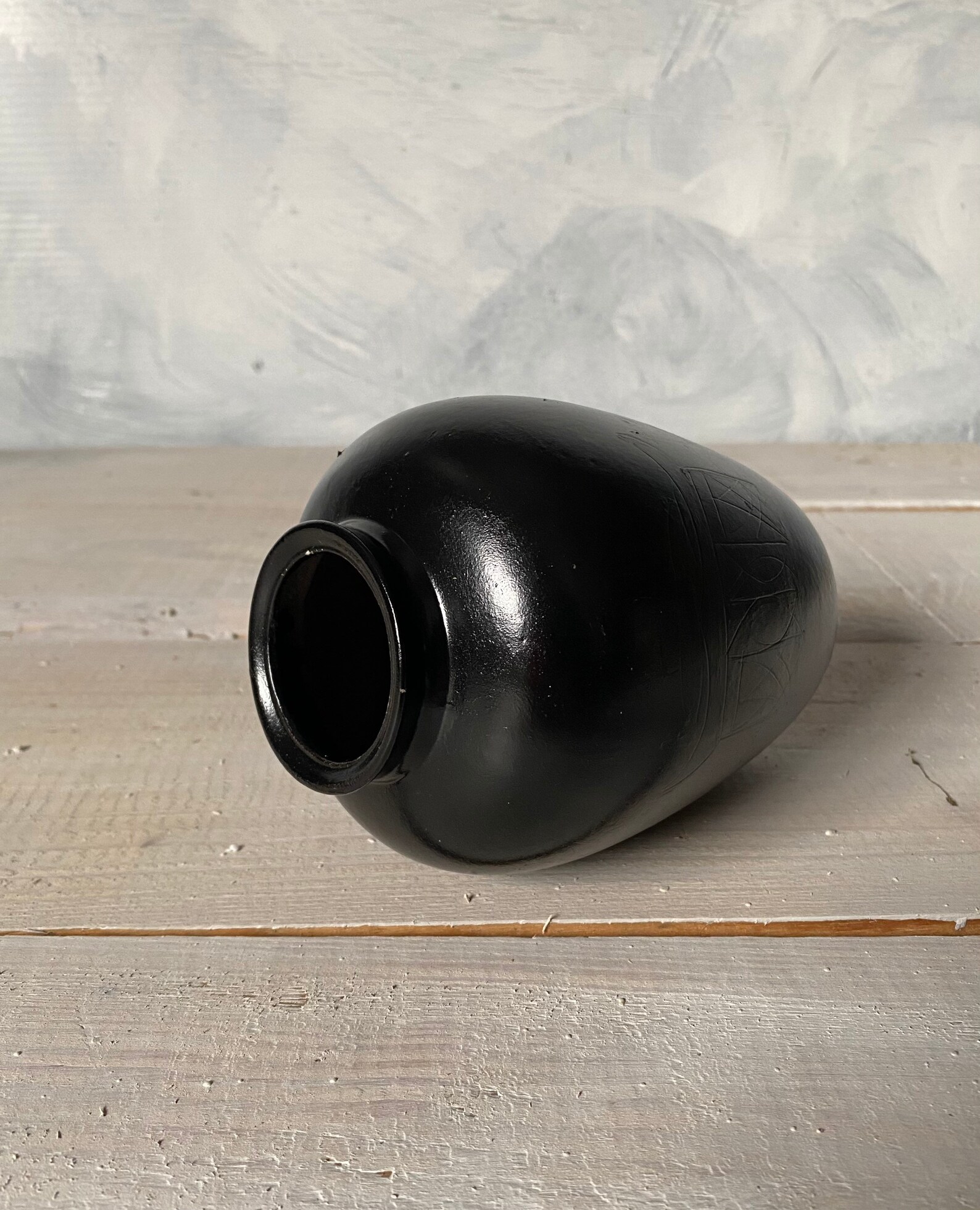 Small black vase Table decor Small vintage vase romantic Etsy