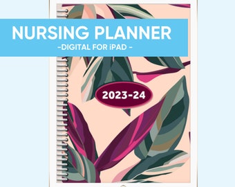 iPAD/TABLET - 2023-2024 Nursing Student Digital Planner - Leaves