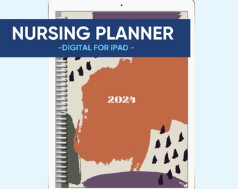 iPAD/TABLET - 2024 Nursing Student Digital Planner - Brush