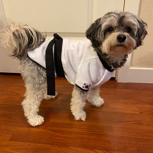 Pet Clothes Korean Flag Dog Shirt TaekwonDo Martial Art Karate Black belt Uniform Dog Pajamas