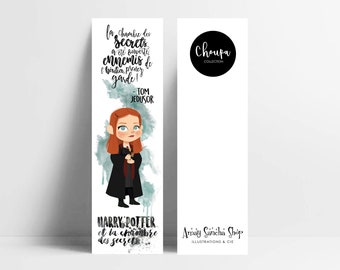 Ginny Weasley bookmark, quote in French or English, of choice, printed in France on quality paper