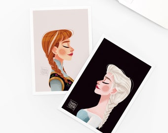 Set of 2 postacards Frozen