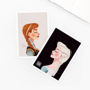 Lot de 2 Cartes Postales Frozen
