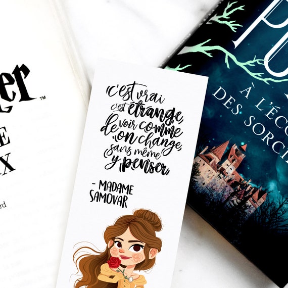 Marque Pages Belle De La Belle Et La Bete Avec Un Citation Etsy Canada