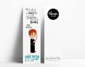 Fred or George Weasley bookmarks, printed in France on quality paper