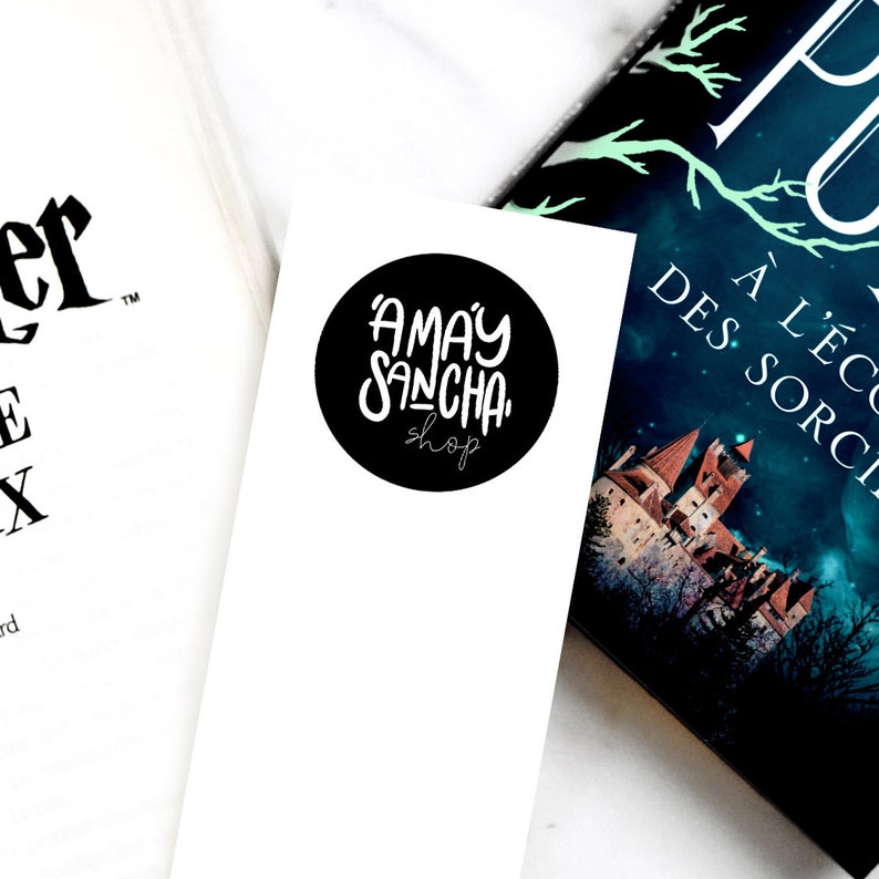 Bookmark of Luna Lovegood and her patronus, in black, made in France image 7