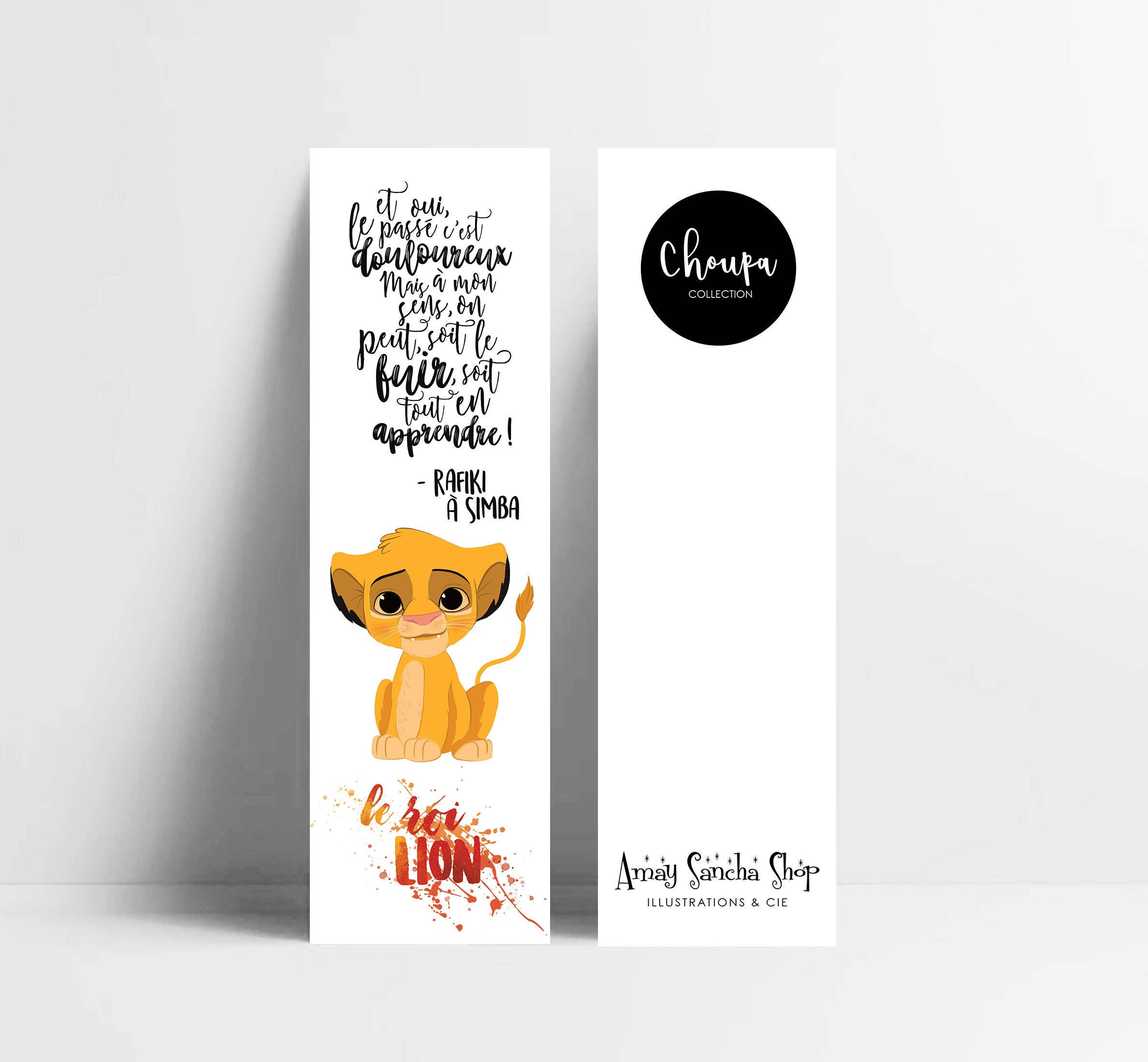 Bookmark Of The Little Simba From The Lion King With A Etsy Ireland