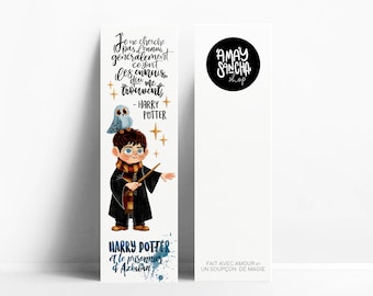 Harry bookmarks, quote in French or English, your choice, printed in France on quality paper