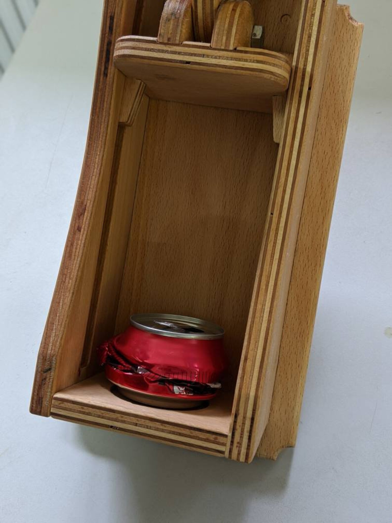 Beer can crusher Can recycle Wooden can crusher Wall mount can Etsy