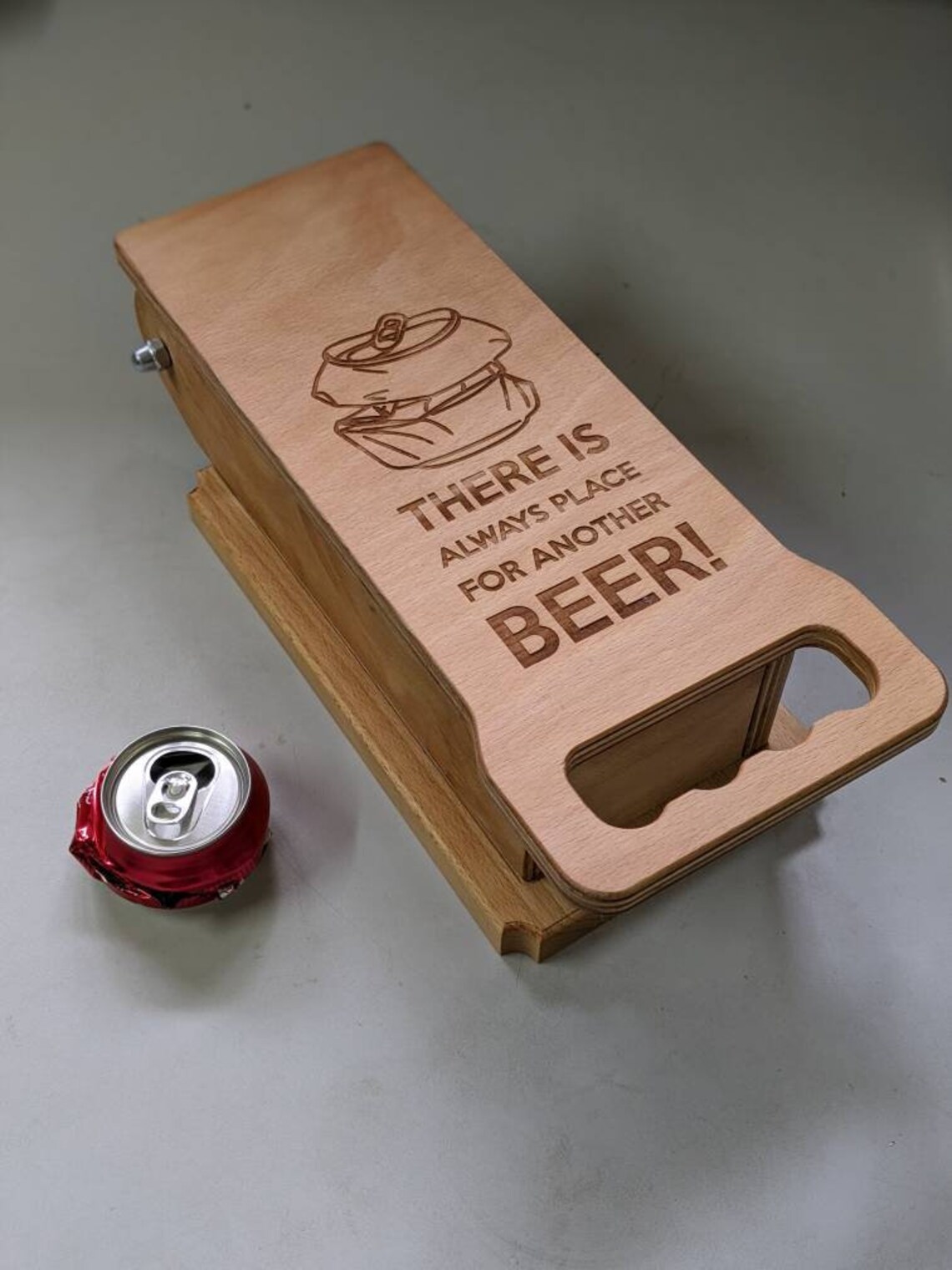 Beer can crusher Can recycle Wooden can crusher Wall mount can Etsy