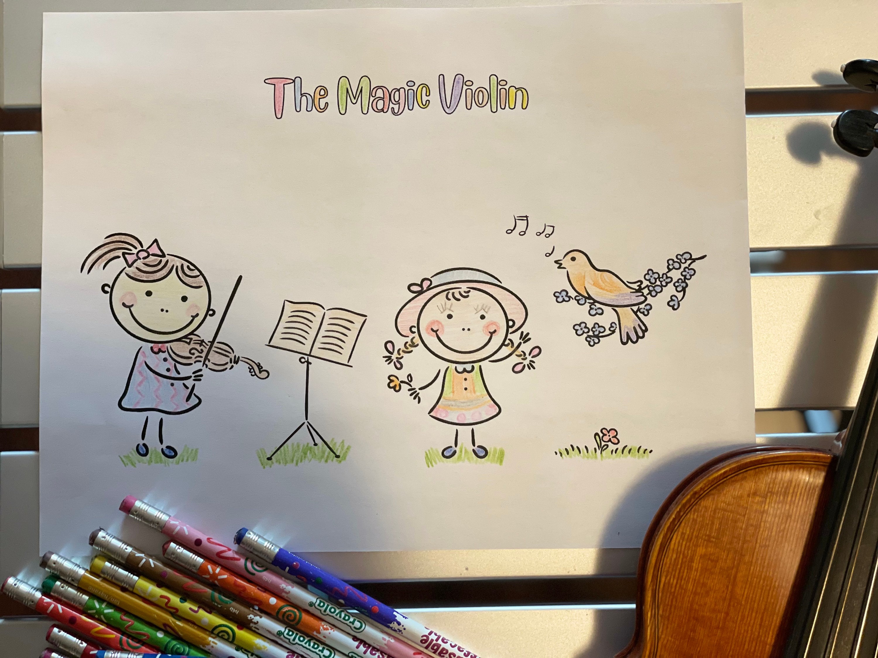 Violin Coloring Book for Children * Printable * Instant Download