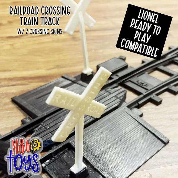 Railroad Crossing Train Track - Lionel Ready to play Compatible