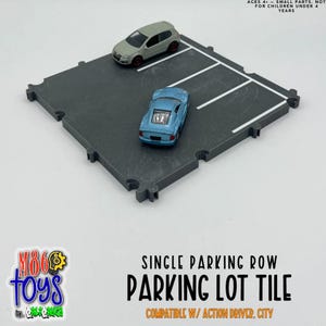 Interlocking Parking Lot Tile – For Diecast Cars, Action Driver & City Compatible