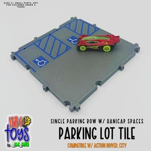 Interlocking Parking Lot Tile – Single Handicap Spaces, Compatible w/ Action Driver City
