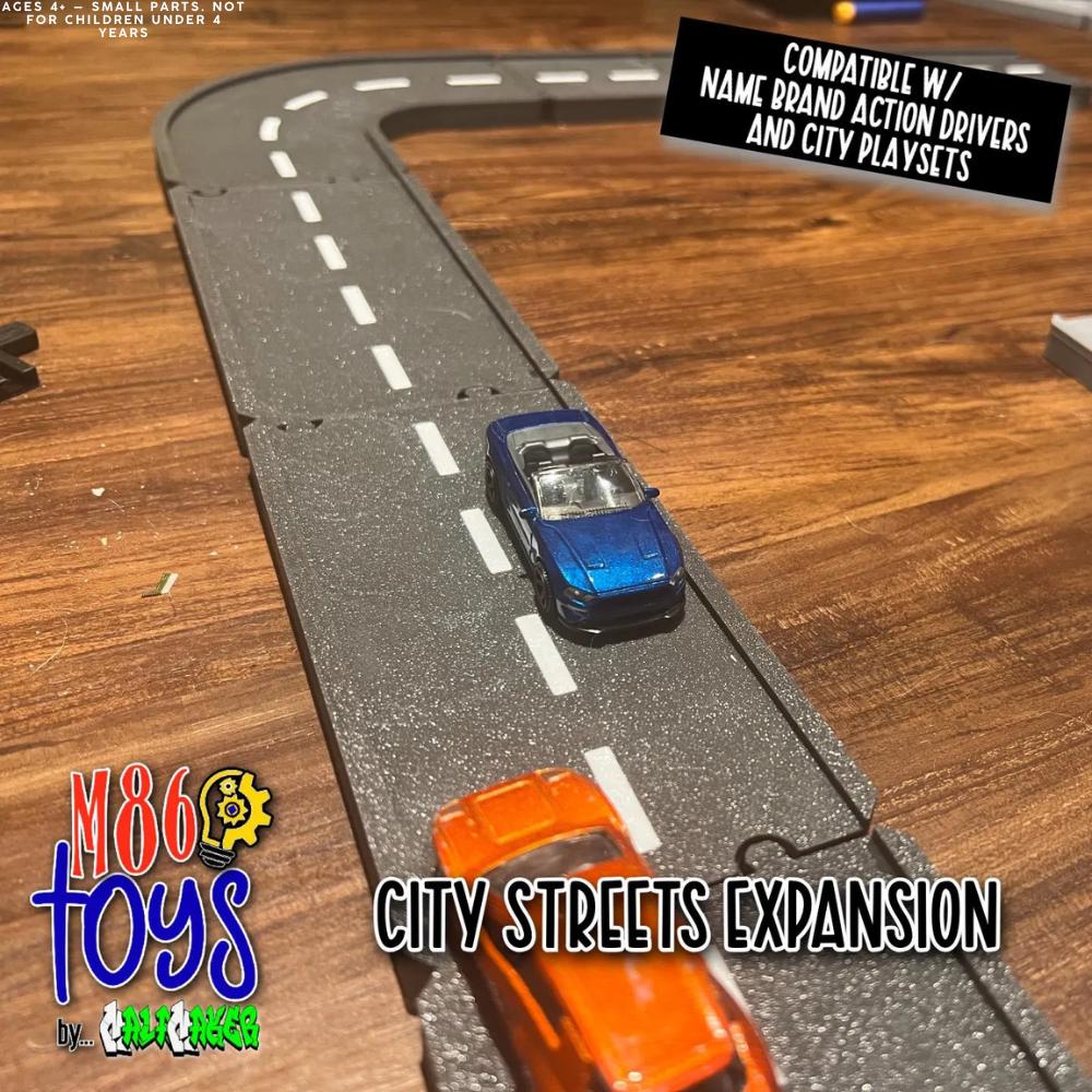 City Streets Expansion Road Tiles – Matchbox Action Drivers & HW