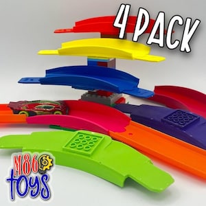 45 Degree Banked Turn (4 PACK) - Compatible w/ Hot Wheels Track