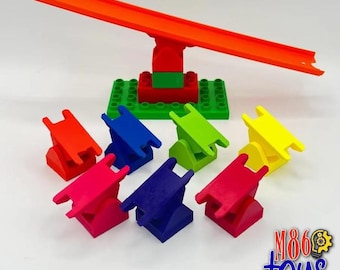 Duplo to Hot Wheels Adapter Hinge Connector Building Brick Compatible