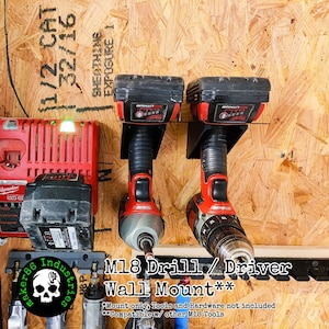 M18 Drill Driver Wall Mount Compatible w/ Milwaukee M18 Tools** (2-Pack)
