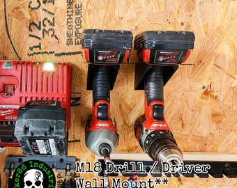 M18 Drill Driver Wall Mount Compatible w/ Milwaukee M18 Tools** (2-Pack)