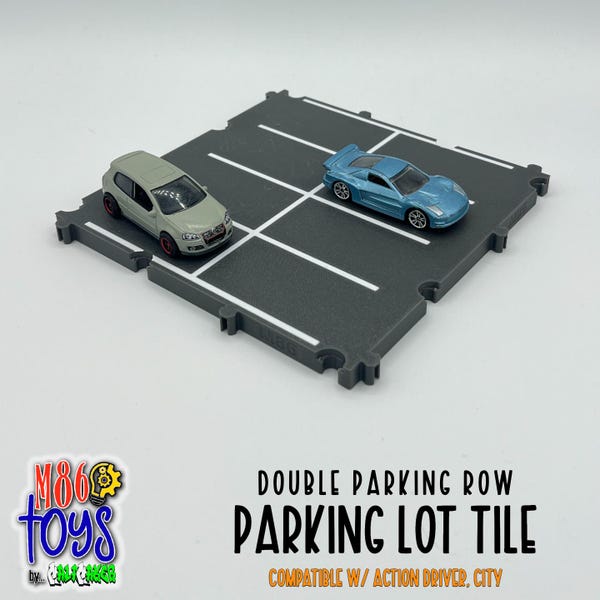 Baldosas de estacionamiento entrelazadas: carril doble para autos de fundición