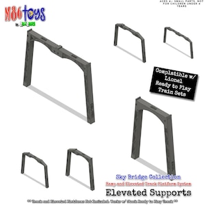 高架鉄道プラットフォームサポート - ライオネルのすぐに遊べる列車用スカイブリッジコレクション