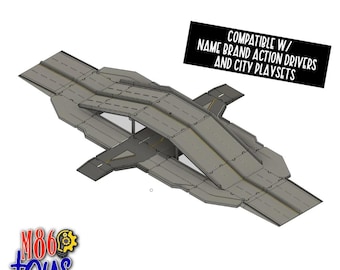 Interstate Overpass Set Bundle (22 Piece) Compatible w/ Matchbox Action Drivers, HW City Playsets