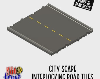City Scape Interlocking Road Tiles – 1:24-1∶27 Scale Diecast Car Accessory
