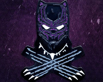Black Cat & Crossbones Glow-In-The-Dark Enamel Pin