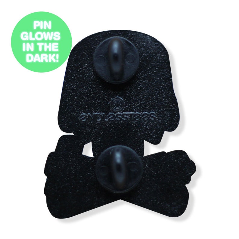 Knight /& Crossbones GLOW SERIES Enamel Pin