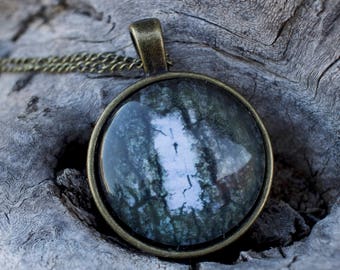 Appalachian Trail Photo Pendant of White Blaze With Necklace